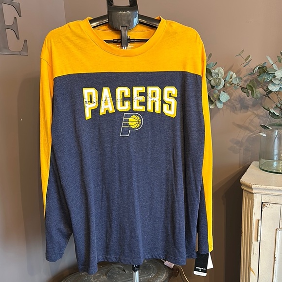 NBA Other - NWT Pacers Long Sleeve Shirt - Yellow and Navy